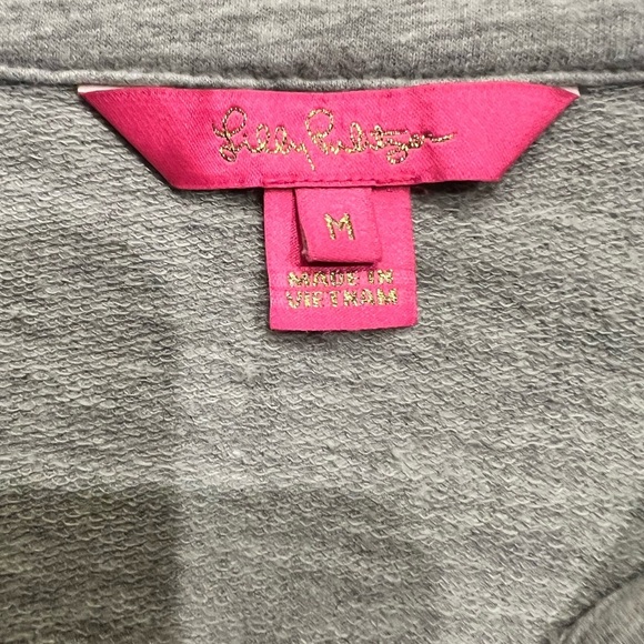 Lilly Pulitzer Gray Captain Popover with Blue Accents - Picture 6 of 6